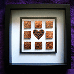 Copper Heart Frame - Handcrafted Framed Artwork - dr17-0071